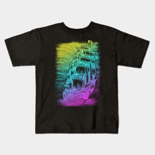 Caleuche Ghost Pirate Ship - Color Kids T-Shirt